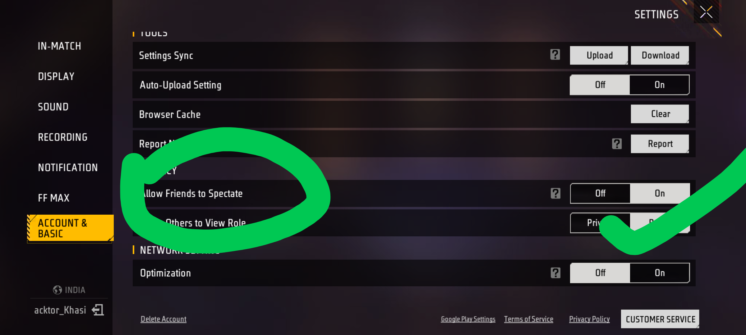 Khnang ba ki paralok jong ki lah ban ap ia phi haba phi dang lehkai ON kane setting ha free fire.