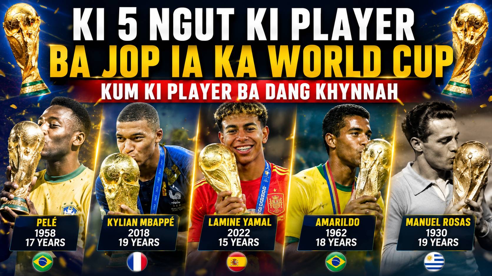 Top 5 Youngest Players to Win the FIFA World Cup in the History