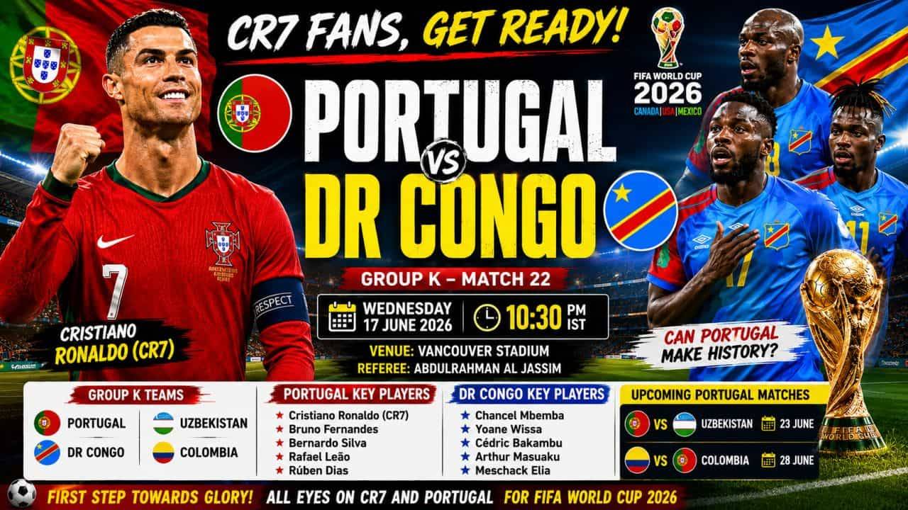Ki Direct link ban ioh peit ia ka Jingia lehkai hapdeng ka Portugal vs DR Congo
