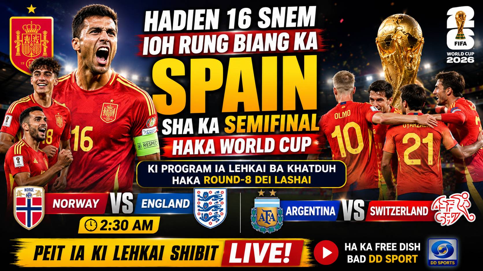 After 16 years, Spain have qualified for the World Cup semifinals for the second time