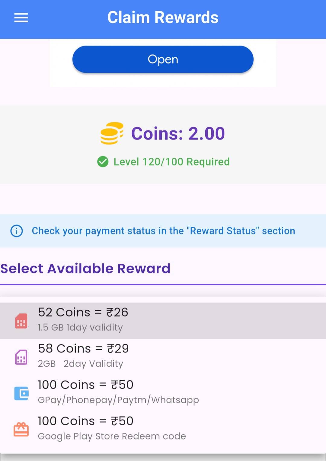 Hapoh ka 10 tarik mynta u bnai ynsa pyllait biang ban With Draw  100 Coins  Rs:50