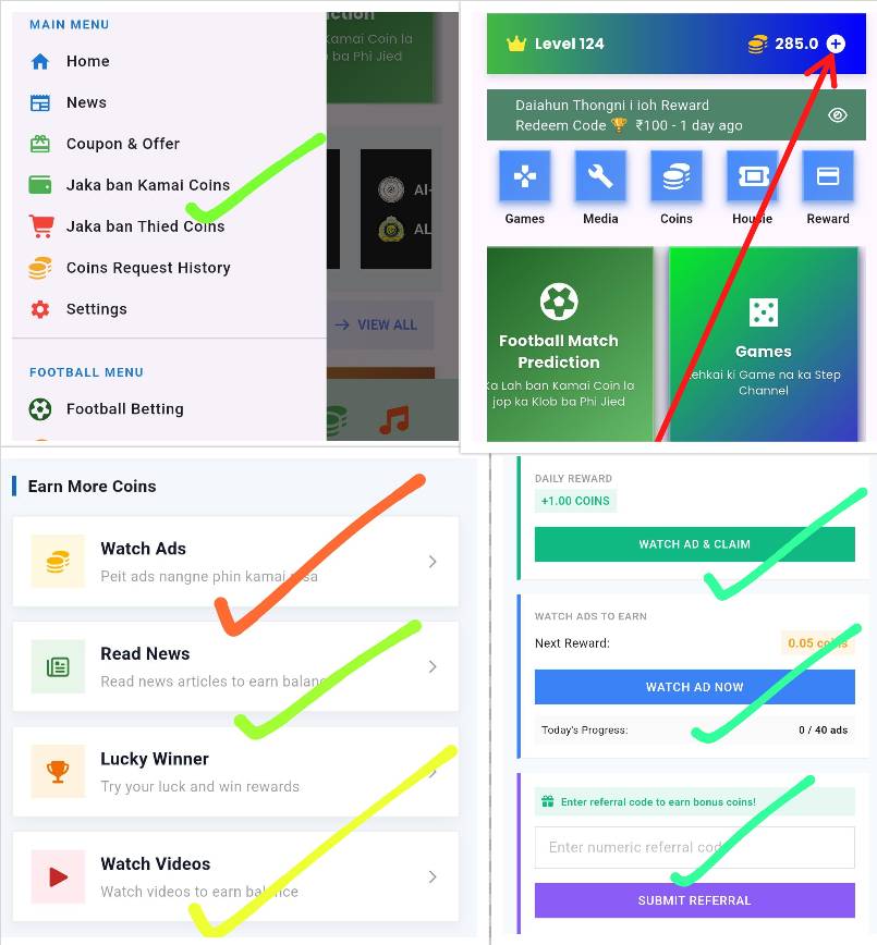 Kumno ba phin kamai coins na ka App ka Step Channel